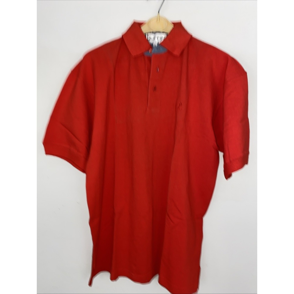 Gianfranco Ruffini Polo Shirt Mens Size L Red Short Sleeve Firenze Italia 100%